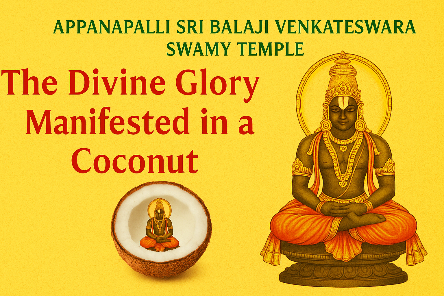 అప్పనపల్లి శ్రీ బాలాజీ వెంకటేశ్వర స్వామి ఆలయం – కొబ్బరికాయలో వెలసిన వైభవం