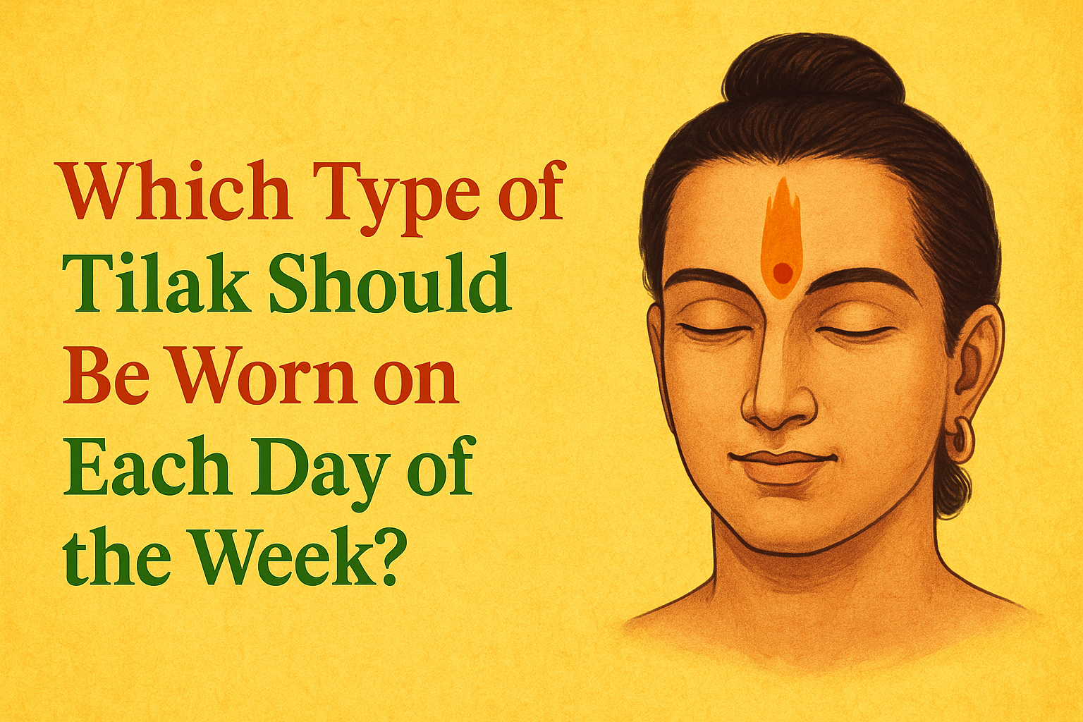Which Type of Tilak Should Be Worn on Each Day of the Week