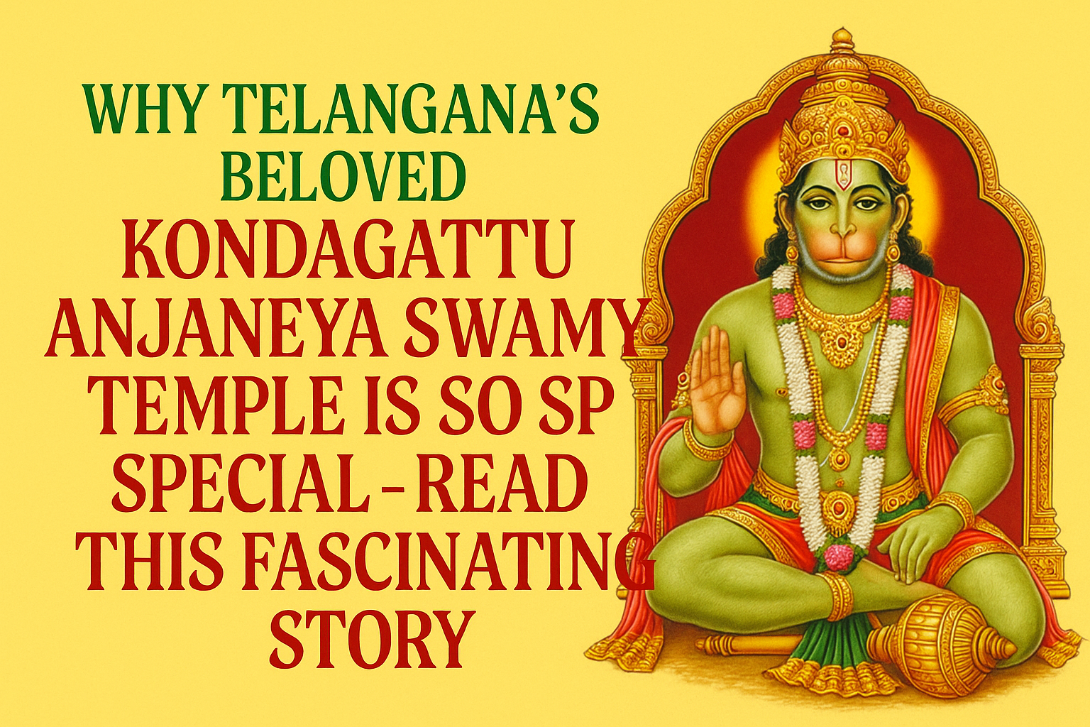 Why Telangana's Beloved Kondagattu Anjaneya Swamy Temple Is So Special