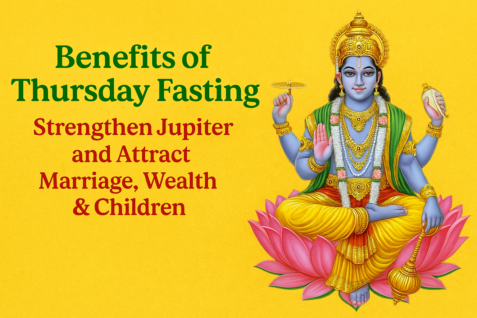 Benefits of Thursday Fasting – Strengthen Jupiter and Attract Marriage, Wealth