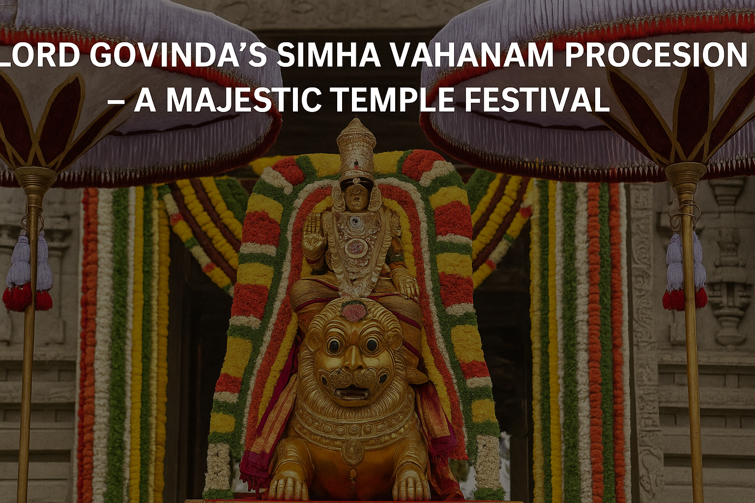 Lord Govinda’s Simha Vahanam Procession – A Majestic Temple Festival