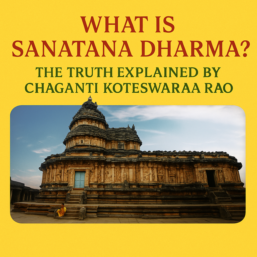 What is Sanatana Dharma? The Truth Explained by Chaganti Koteswara Rao