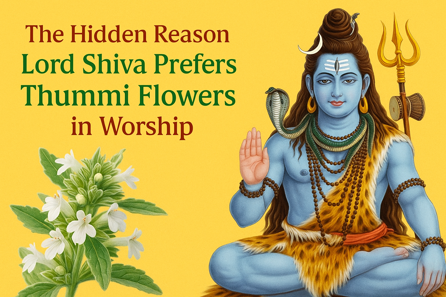 The Hidden Reason Lord Shiva Prefers Thummi Flowers in Worship