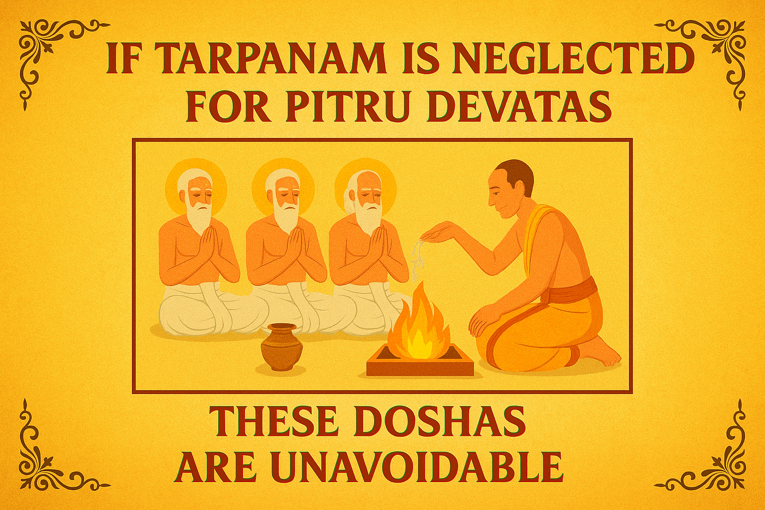 If Tarpanam Is Neglected for Pitru Devatas, These Doshas Are Unavoidable