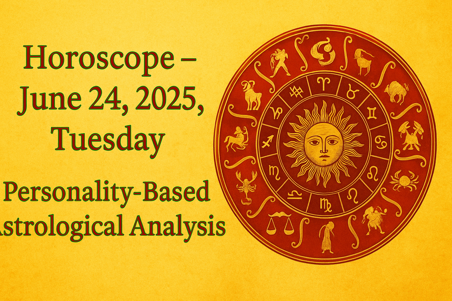 Horoscope – June 24, 2025, Tuesday – Personality-Based Astrological Analysis