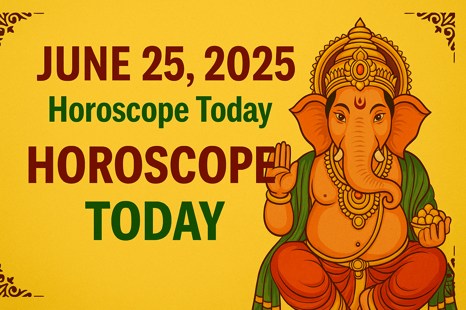 June 25, 2025 Horoscope Today