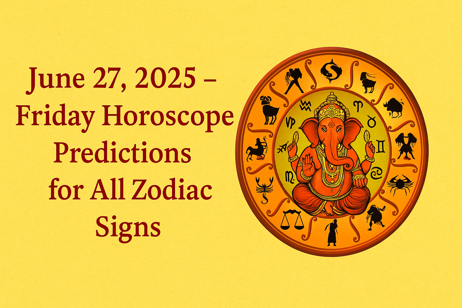 June 27, 2025 – Friday Horoscope Predictions for All Zodiac Signs