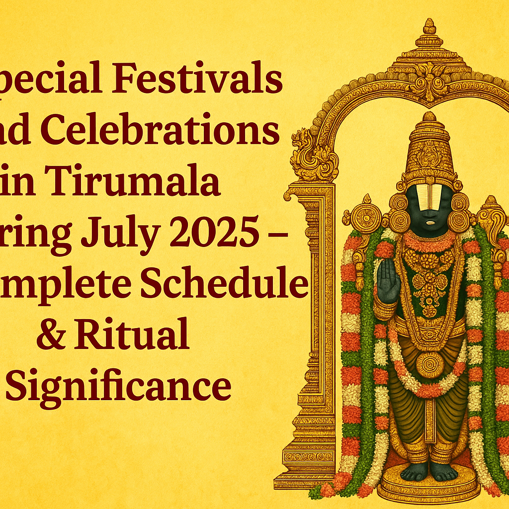 Special Festivals and Celebrations in Tirumala During July 2025 – Complete Schedule & Ritual Significance