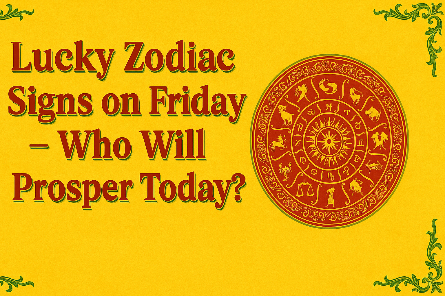 Lucky Zodiac Signs on Friday