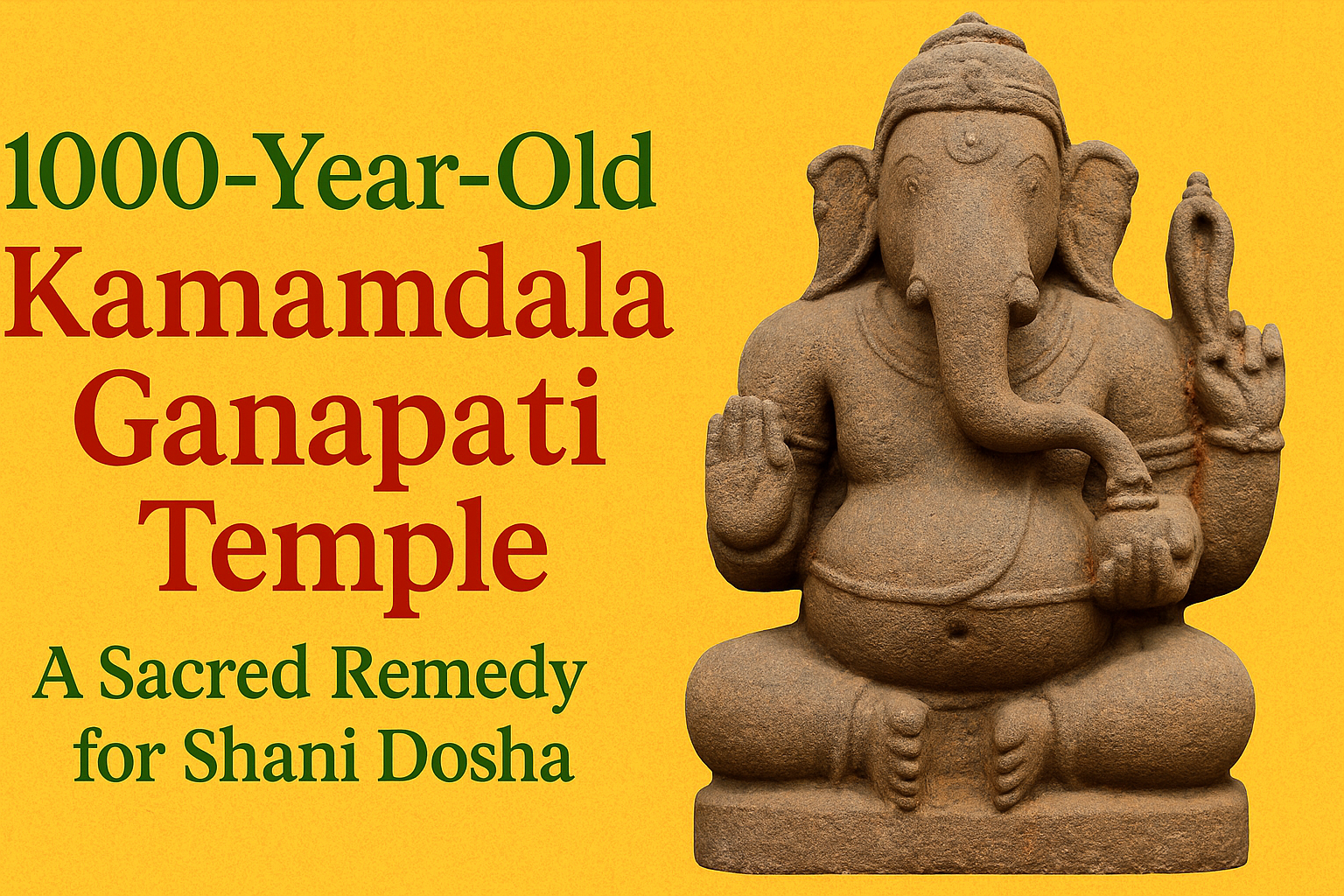 1000-Year-Old Kamandala Ganapati Temple – A Sacred Remedy for Shani Dosha