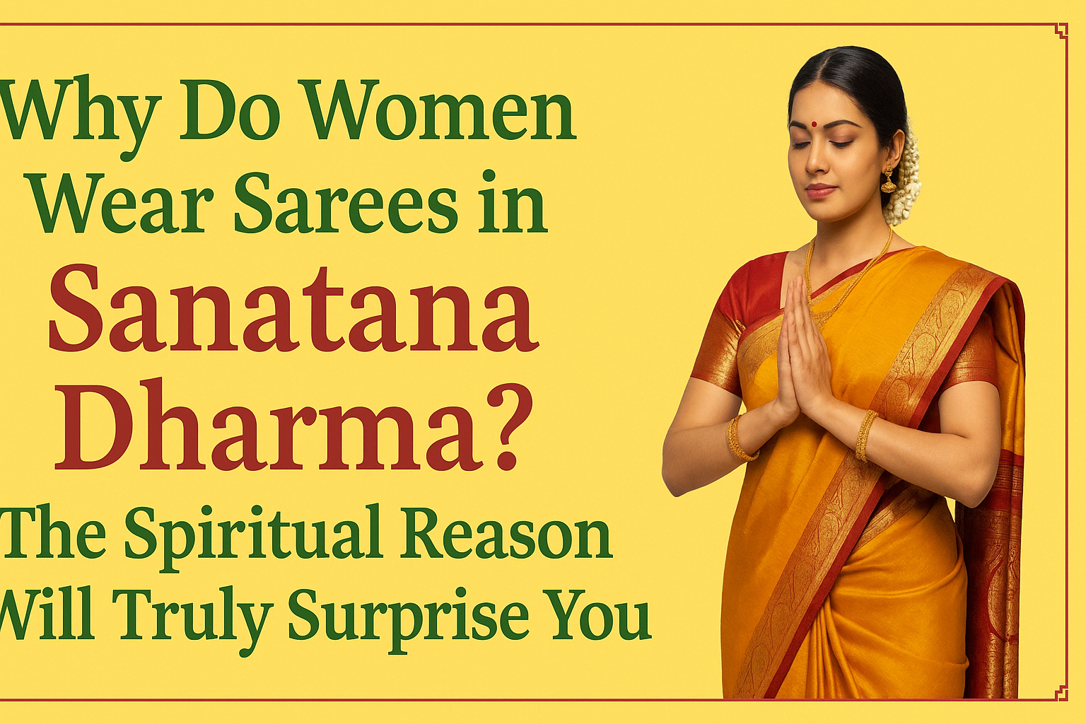 Why women wear sarees in Hinduism