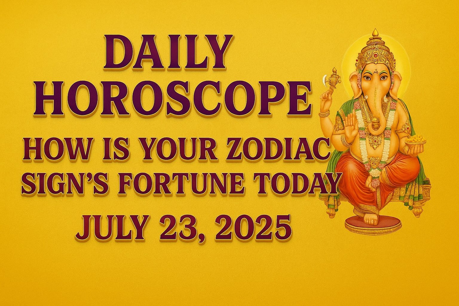 Daily Horoscope - How is Your Zodiac Sign's Fortune Today, July 23, 2025