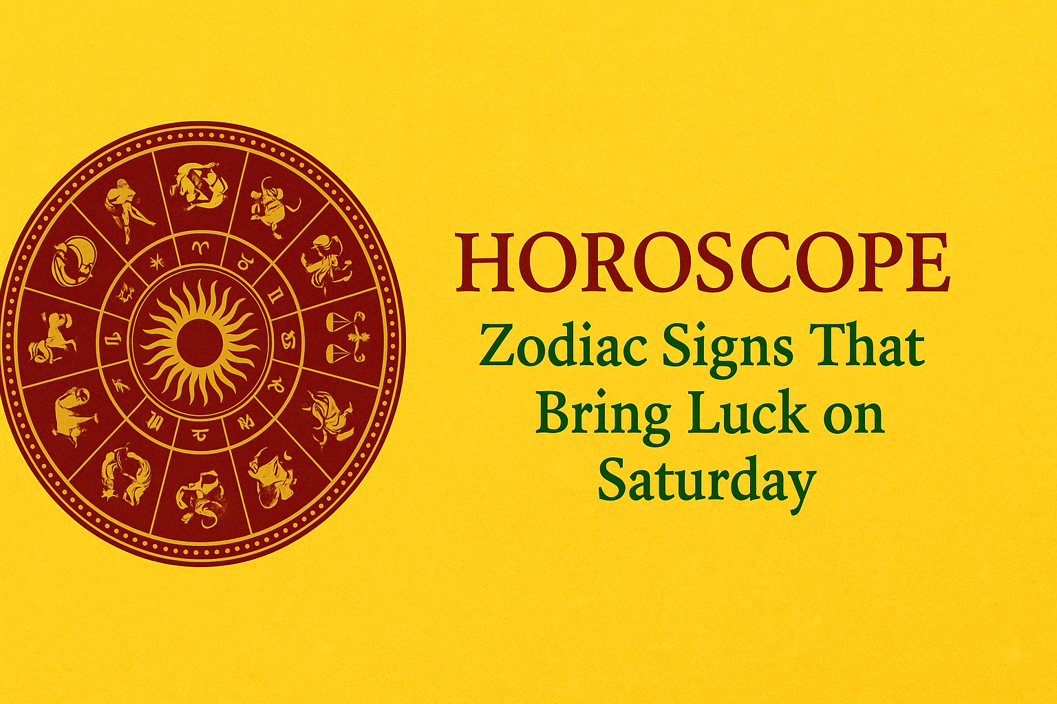 Horoscope – Zodiac Signs That Bring Luck on Saturday