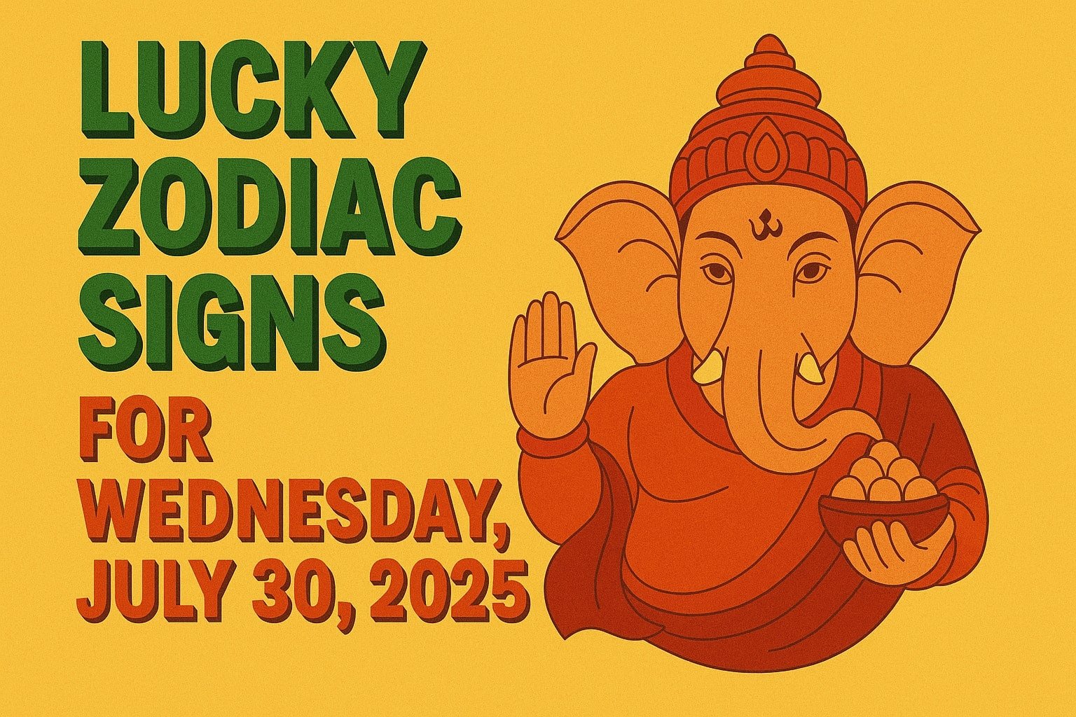 Lucky Zodiac Signs for Wednesday, July 30, 2025 Shravana Panchangam Insights