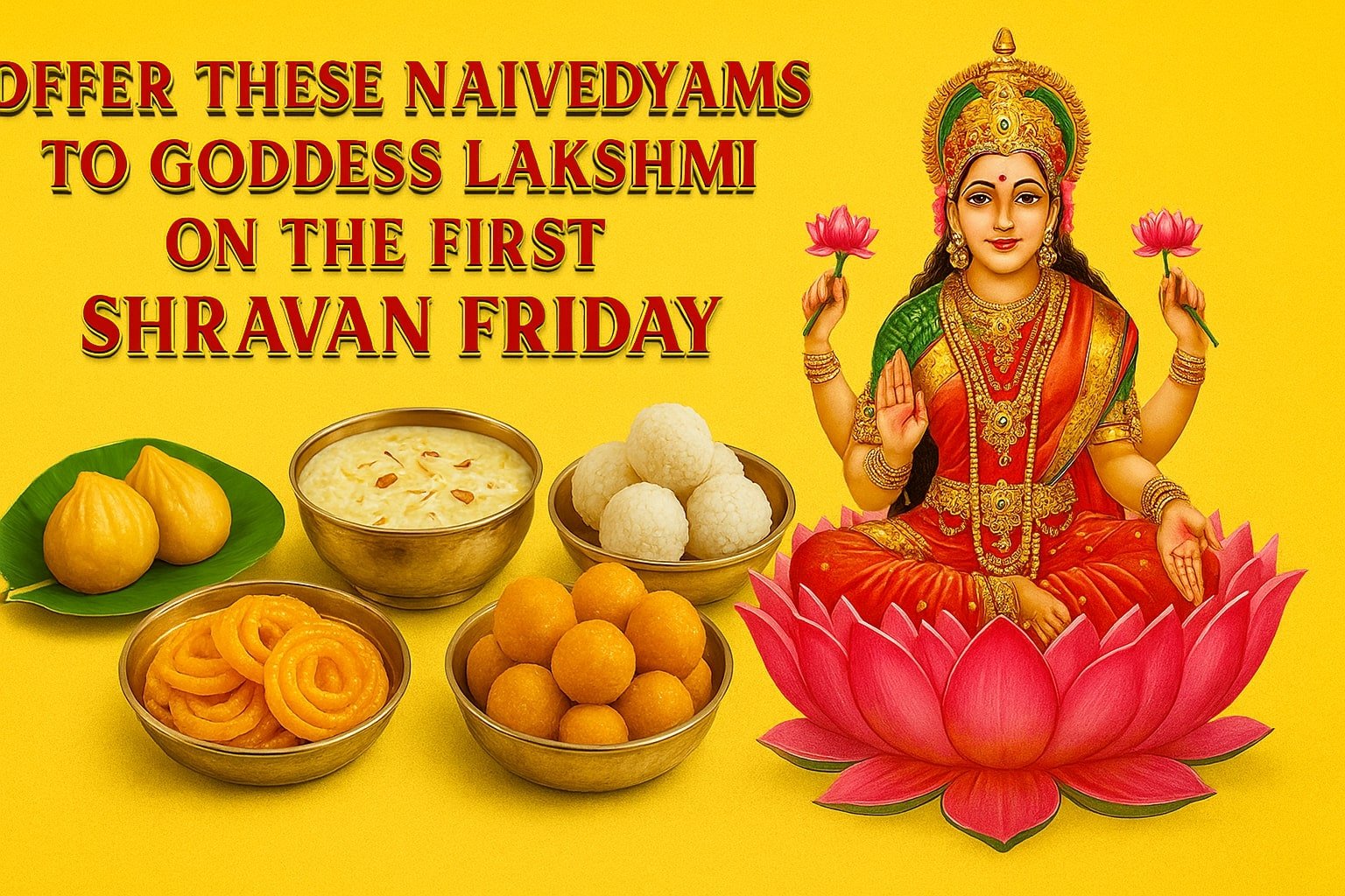 Offer These Naivedyams to Goddess Lakshmi on the First Shravan Friday
