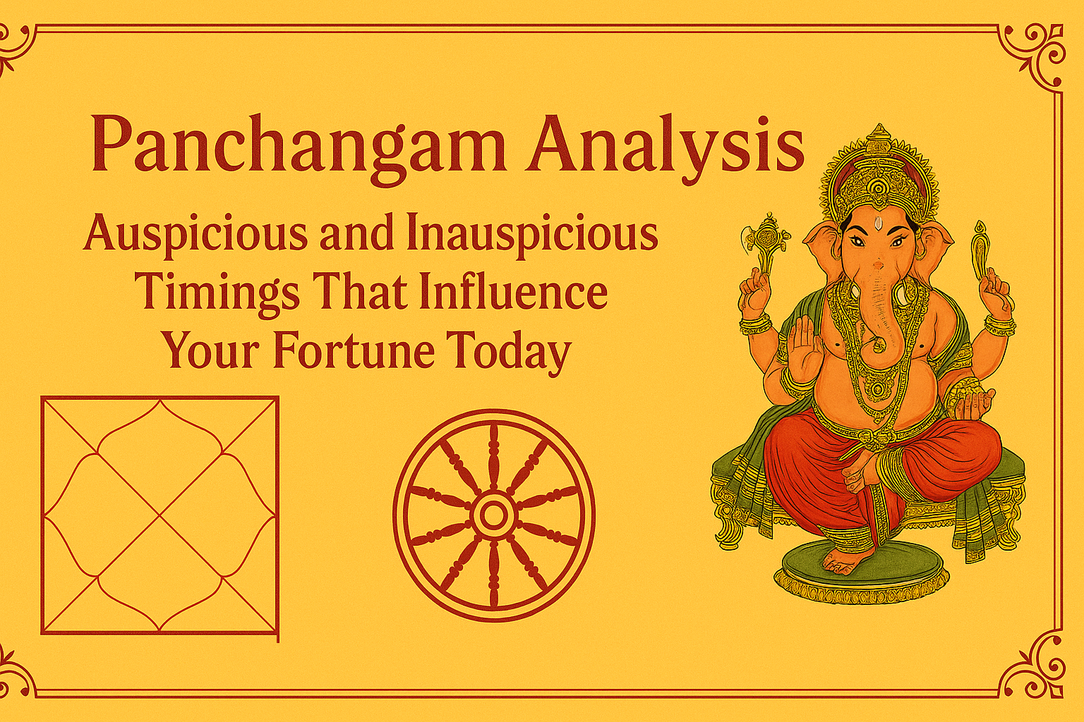 Panchangam Analysis – Auspicious and Inauspicious Timings That Influence Your Fortune Today