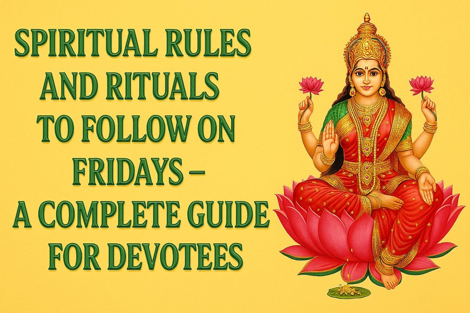 Lakshmi puja rules on Friday