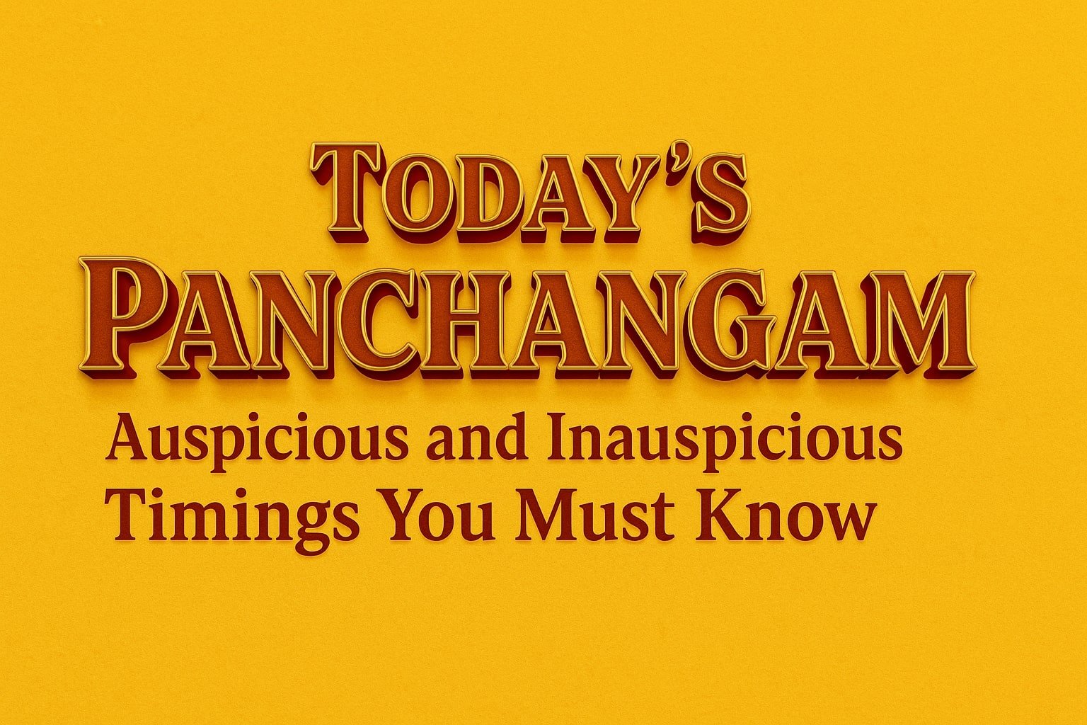 పంచాంగం – ఈరోజు శుభాశుభ సమయాలు ఇవే