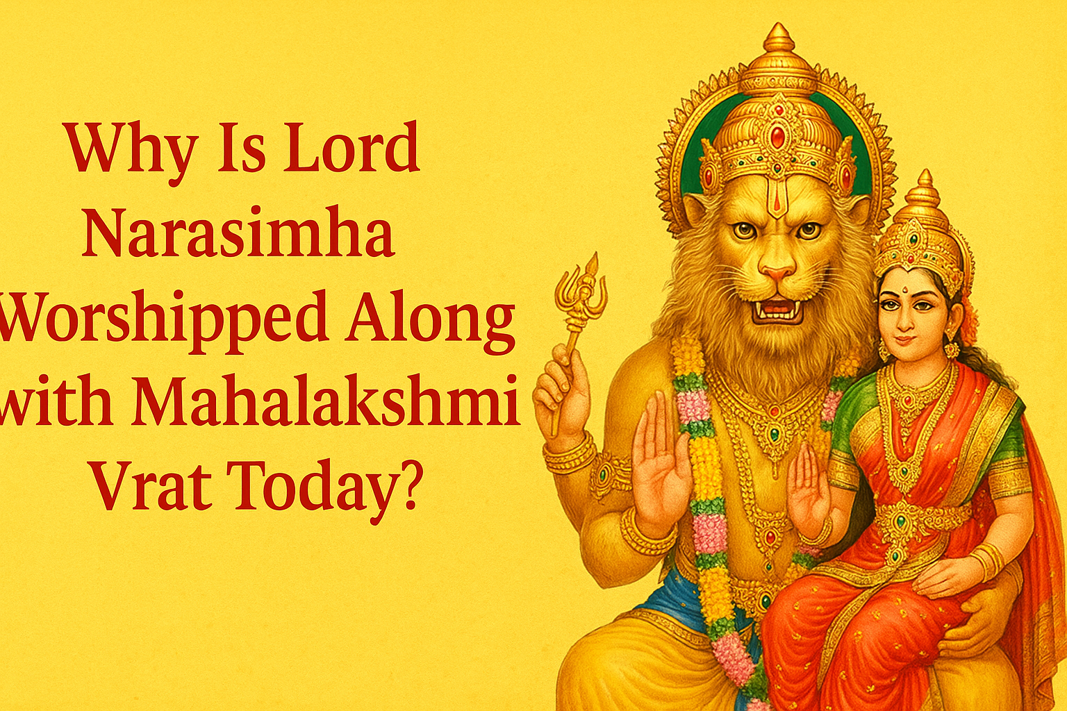 Why Is Lord Narasimha Worshipped Along with Mahalakshmi Vrat Today