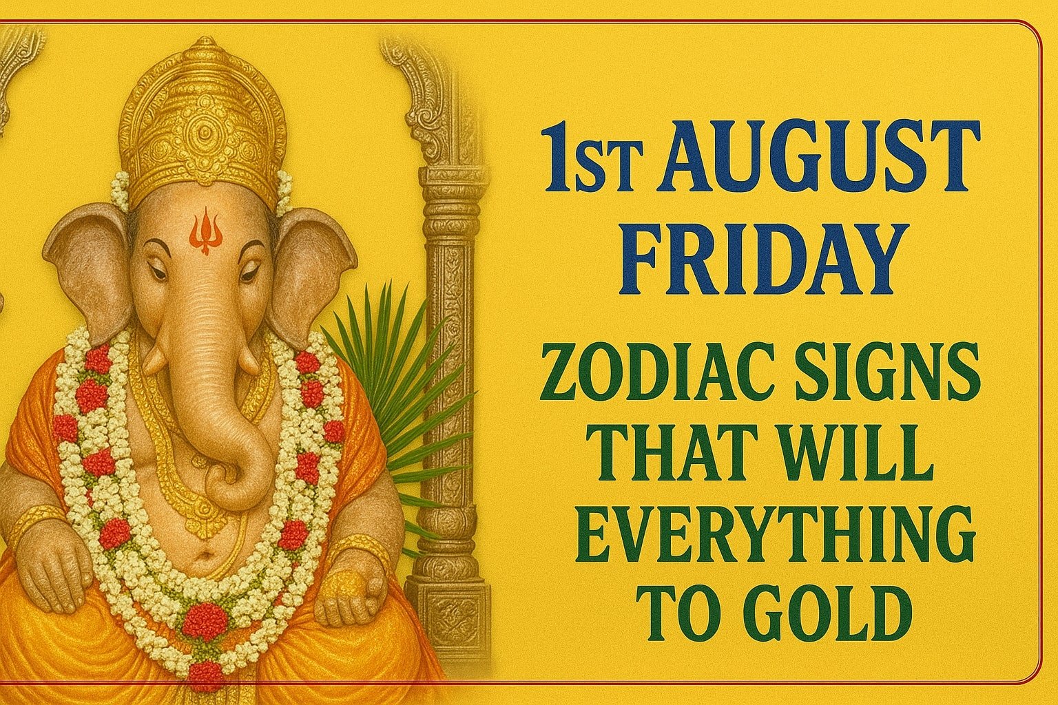 1st August Friday 2025 Zodiac Signs That Will Turn Everything to Gold