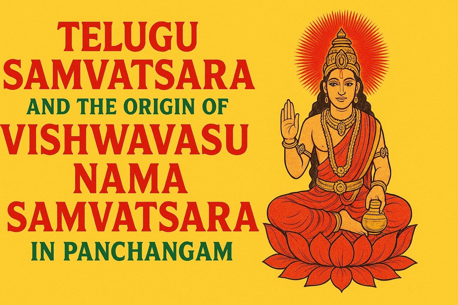 పంచాంగంలో తెలుగు సంవత్సరాలు, విశ్వవసునామ సంవత్సరం పుట్టుక ఎలా జరిగింది