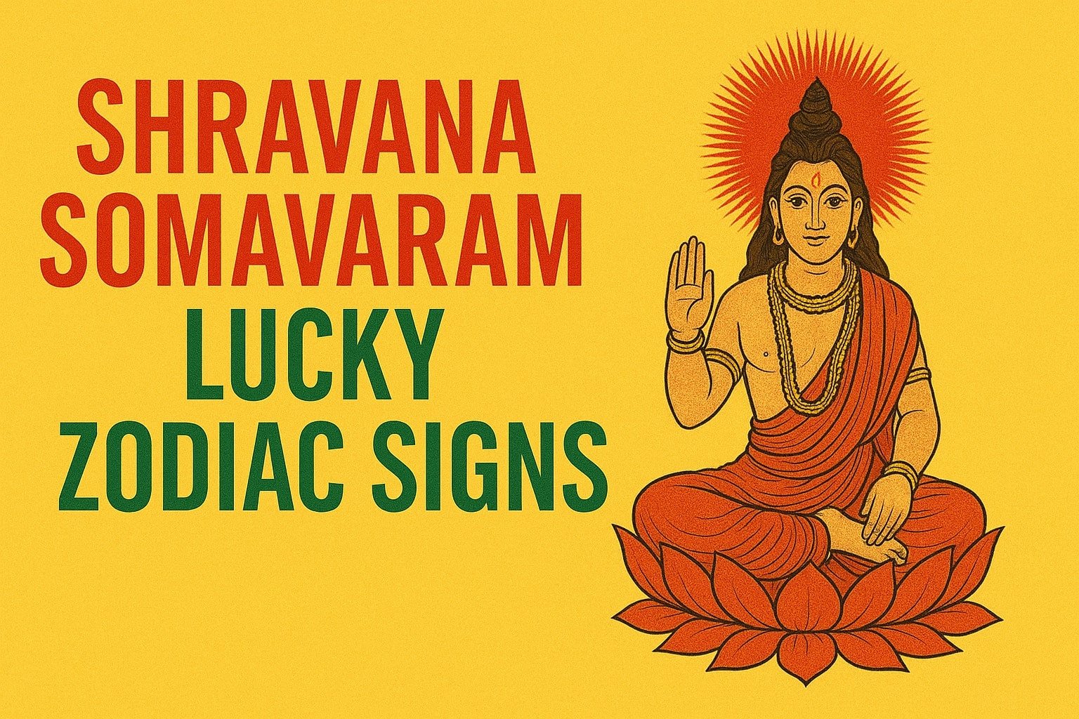 Shravana Somavaram Lucky Zodiac Signs