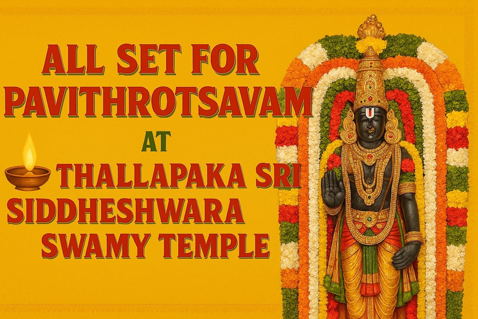 తాళ్లపాక శ్రీ సిద్ధేశ్వరస్వామివారి ఆలయంలో పవిత్రోత్సవాలకు సర్వం సిద్ధం 2 All Set for Pavithrotsavam at Thallapaka Sri Siddheshwara Swamy Temple