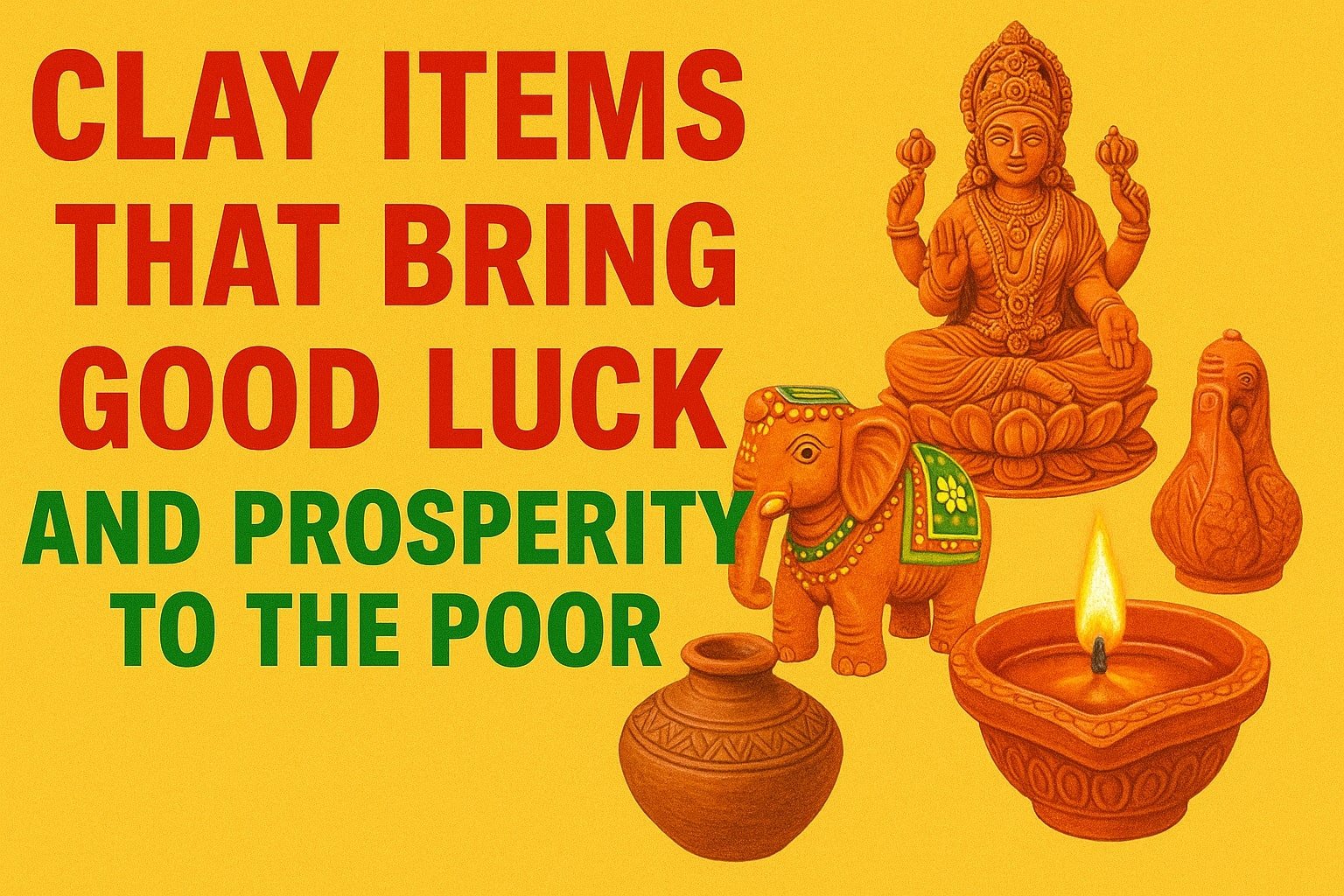 Clay Items That Bring Good Luck and Prosperity to the Poor