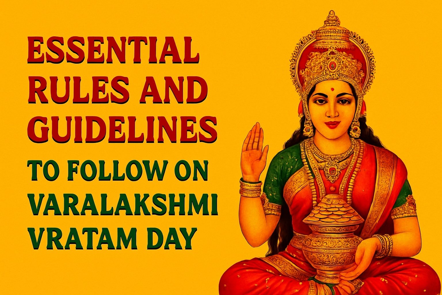 Essential Rules and Guidelines to Follow on Varalakshmi Vratam Day