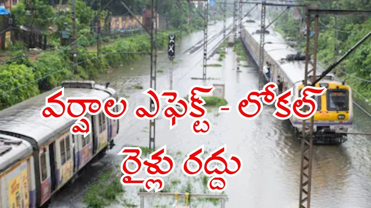 Heavy Rainfall Impact Mumbai Local Trains Cancelled