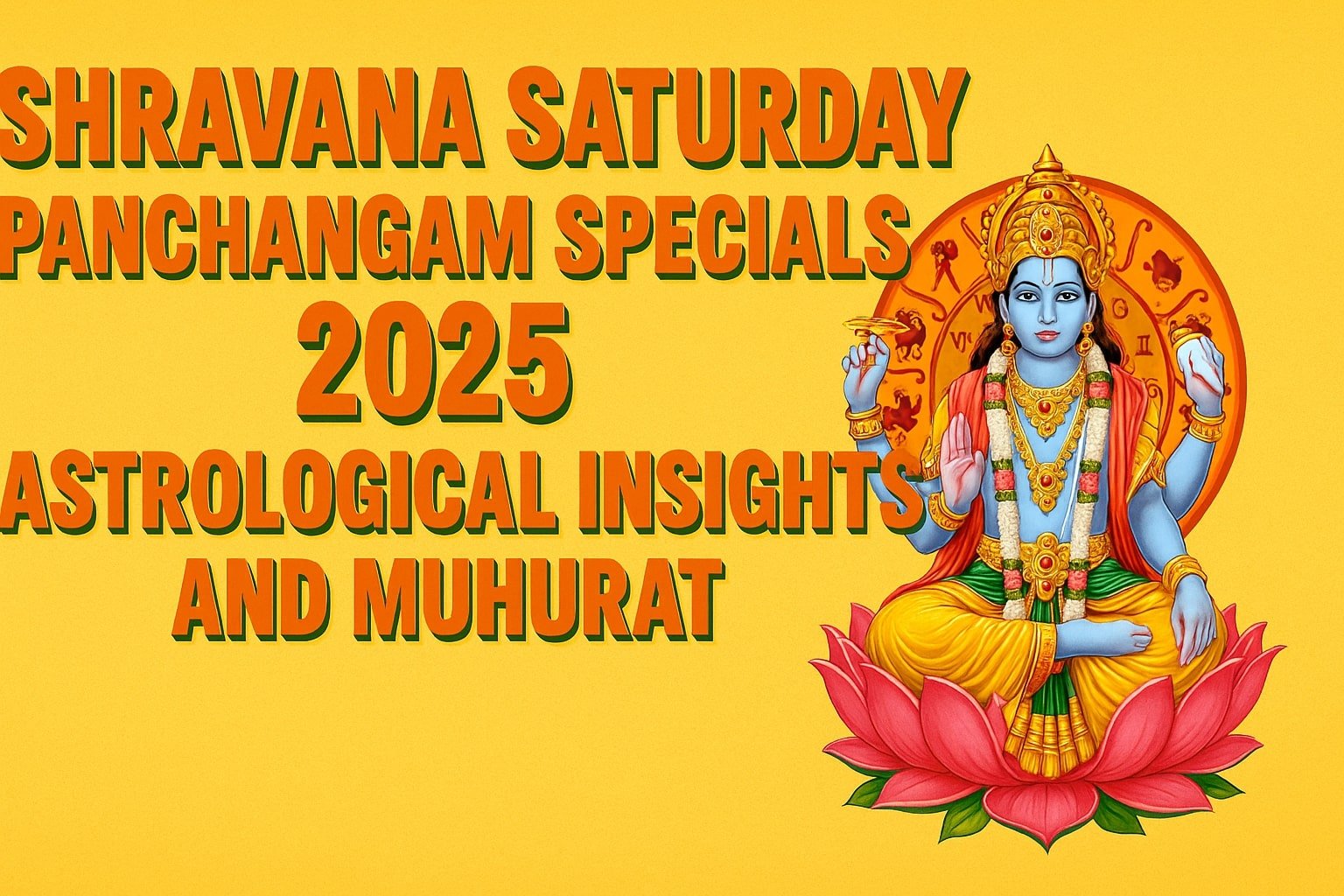 Shravana Saturday Panchangam Specials 2025 Astrological Insights and Muhurat