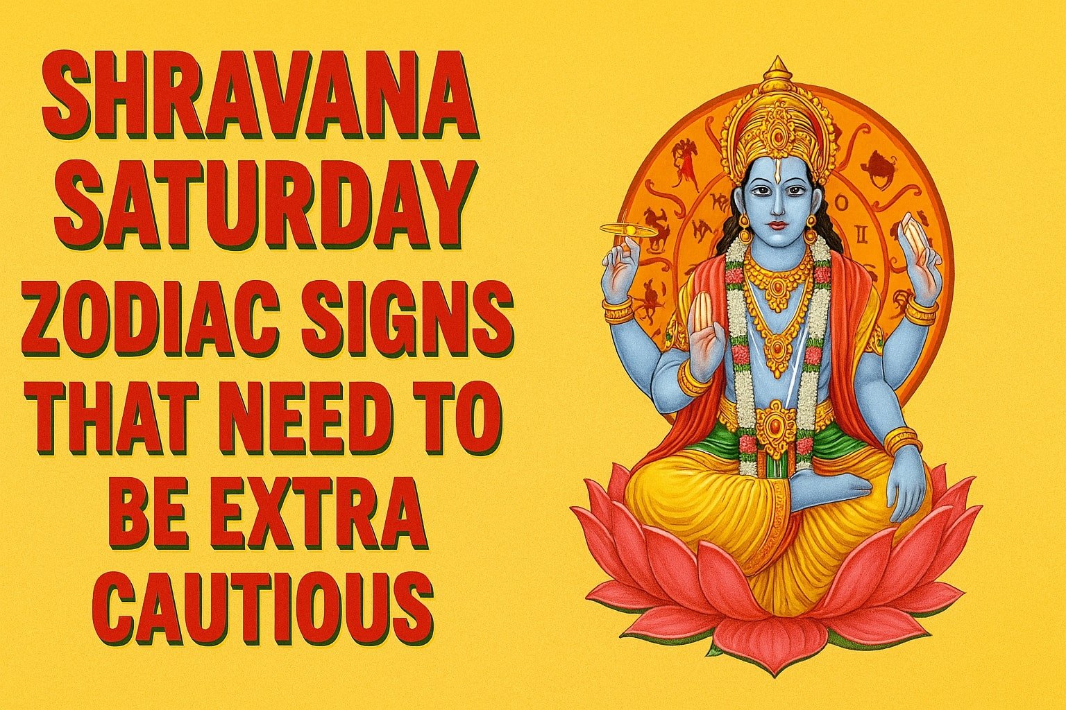 Shravana Saturday Zodiac Signs That Need to Be Extra Cautious