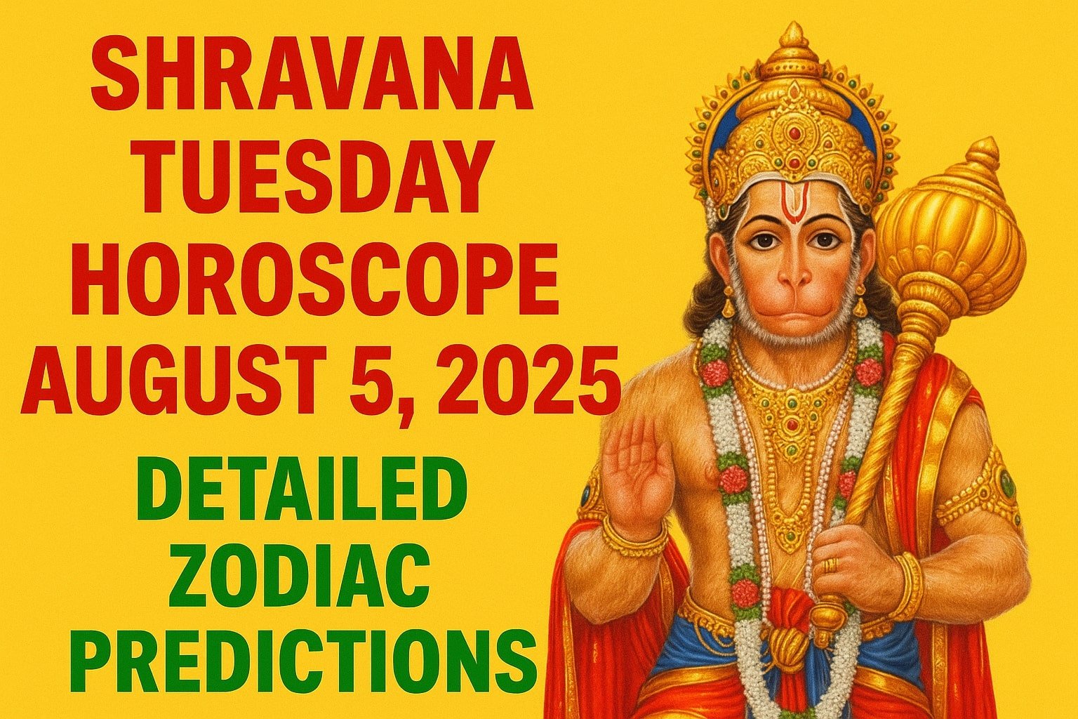 Shravana Tuesday Horoscope August 5, 2025 – Detailed Zodiac Predictions