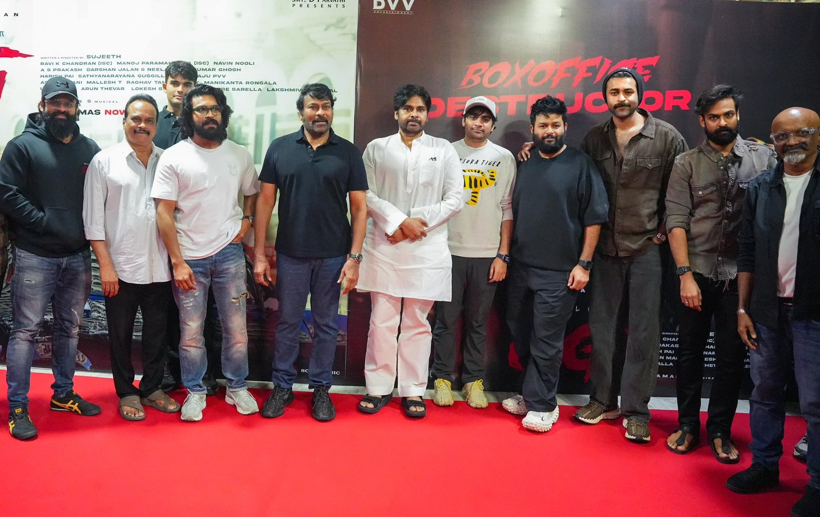 Mega Family Special Screening of Pawan Kalyan’s OG at Prasad Labs Hyderabad