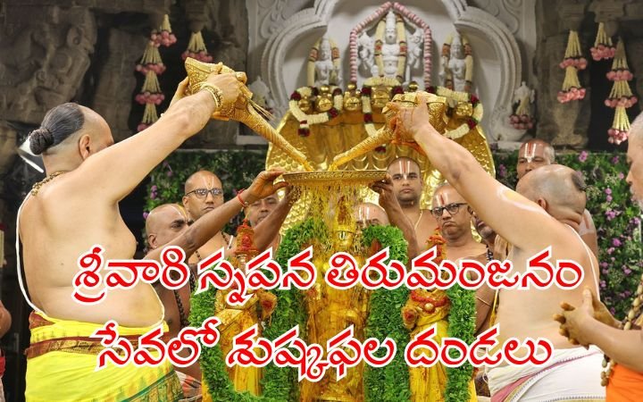 శ్రీవారి స్నపన తిరుమంజనం సేవలో శుష్కఫల దండలు