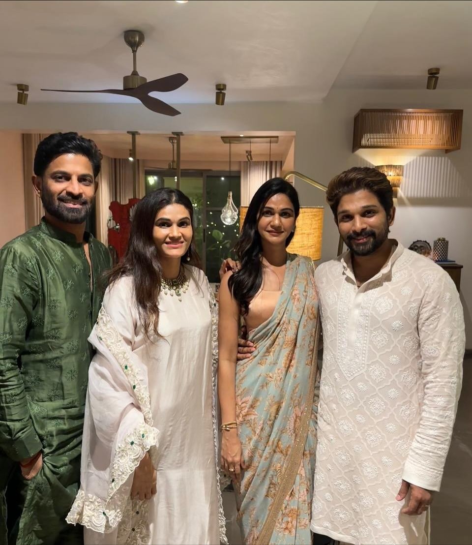 Grand Diwali Celebrations at Allu Arjun’s House Light Up the Internet
