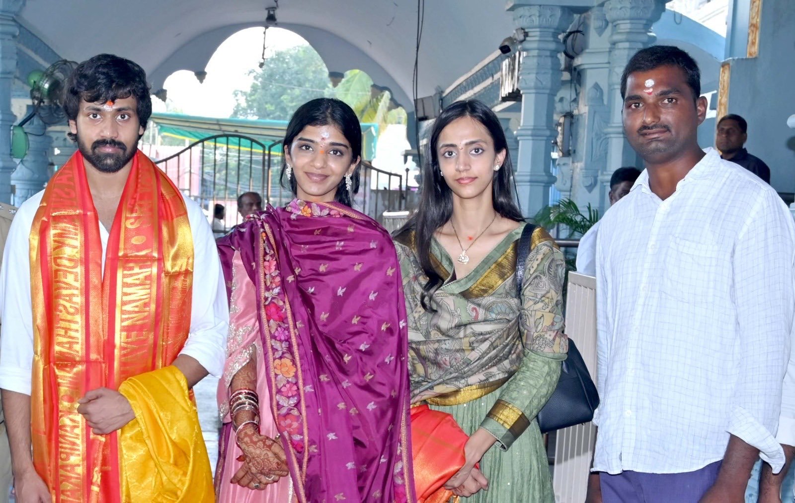 Jr NTR’s Brother-in-Law Narne Nithin & Lakshmi Shalini Visit Tirumala – New Tollywood Couple Blessed ✨