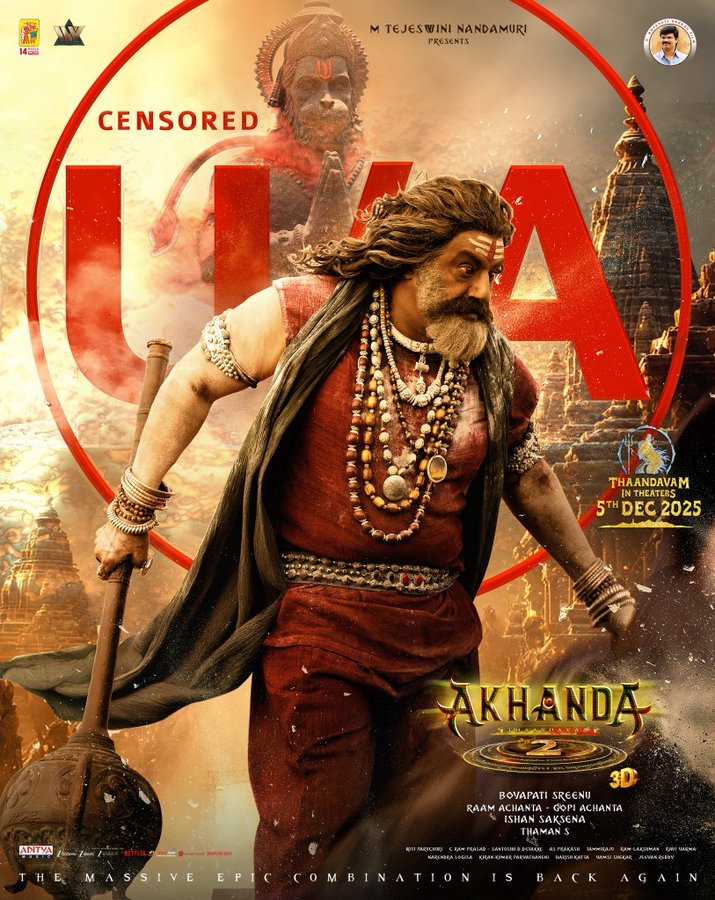 Akhanda 2 Censor Report Out: Balayya’s Action Spectacle Gets U/A Certificate