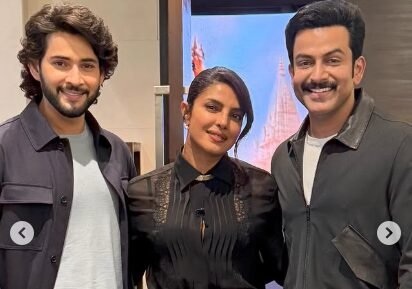 Mahesh Babu, Prithviraj & Priyanka Chopra’s All-Black Look at Varanasi Interviews Creates Buzz