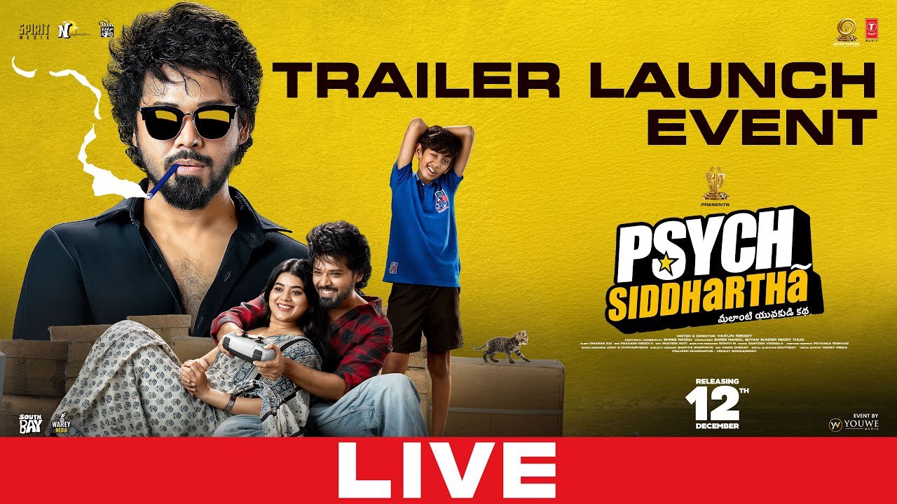 Nandu And Yamini’s ‘Psych Siddhartha’ Trailer Launch Event LIVE
