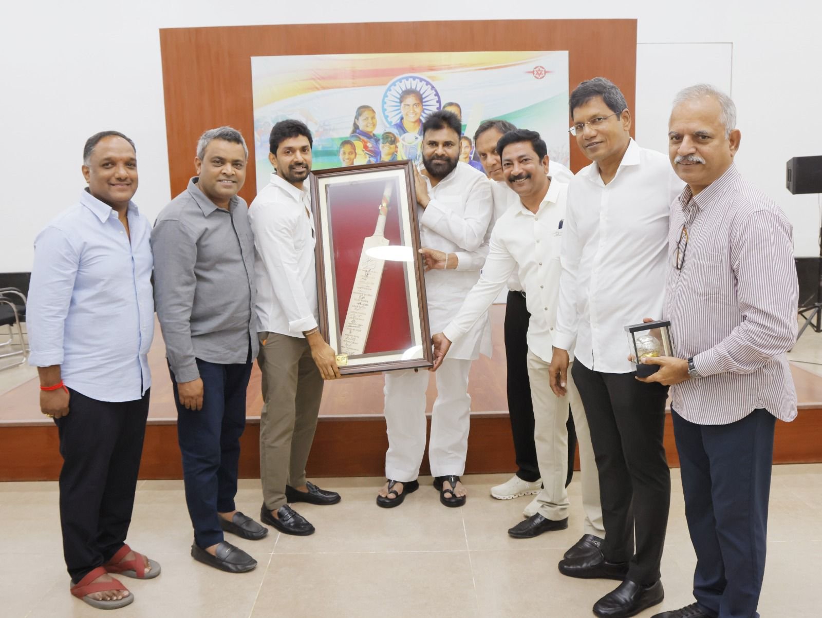 Deputy CM Pawan Kalyan Felicitates Blind Women’s Cricket World Cup Winners in Mangalagiri