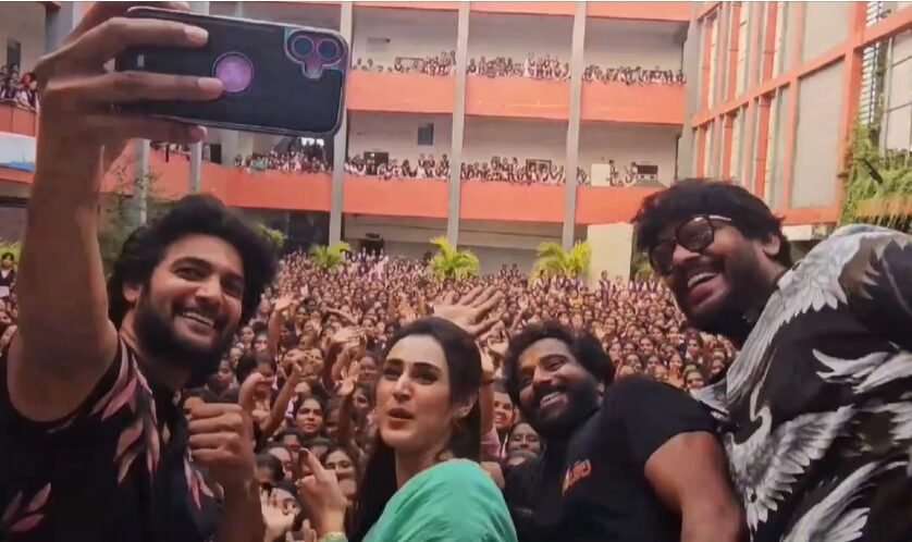 Aadi Sai Kumar Promotes Shambhala at Pydah and ISTS Colleges; Students Give a Grand Welcome