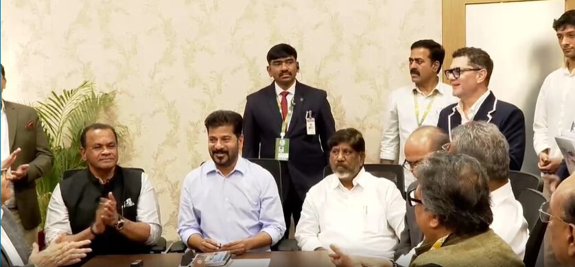 Tollywood Producers Allu Aravind, Dil Raju And Actors Genelia & Riteish Deshmukh Meet Telangana CM And Deputy CM