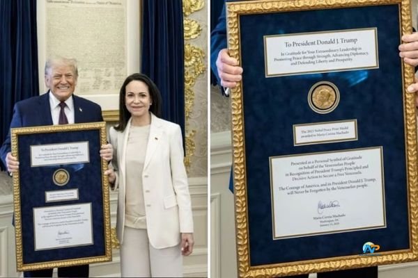 ట్రంప్‌ చేతికి నోబెల్‌ బహుమతి