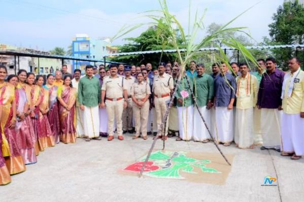 Vizianagaram Two Town Police Celebrate Sankranti with Traditional Festivities, SP Damodar Inaugurates