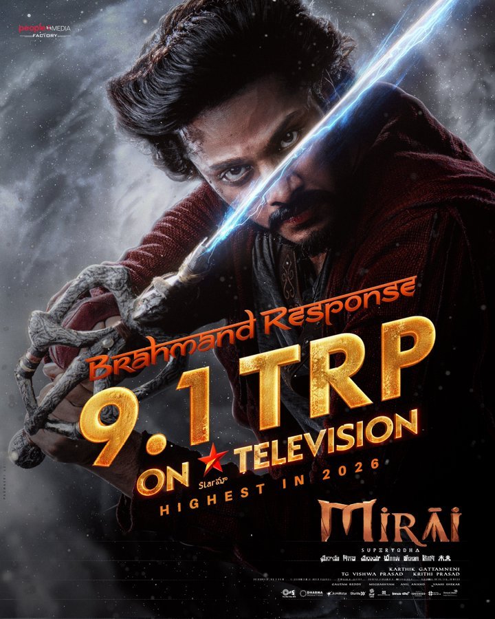 Teja Sajja’s Mirai Creates Sensational TRP Record on Television After Blockbuster Theatrical and OTT Success