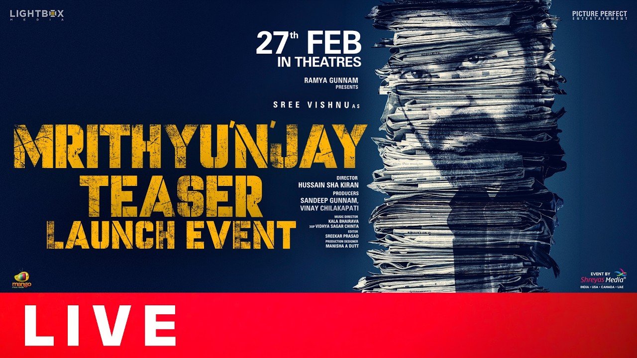 Sree Vishnu’s Mrithyunjay Teaser Launch Event LIVE – Grand Reveal Creates Buzz