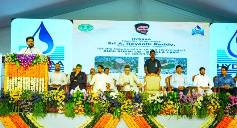CM Revanth Reddy Inaugurates Restored Boom-Rukn-Ud-Daula Lake, Plans Night Economy in Musi Riverfront