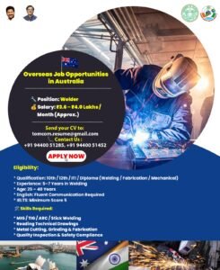Australia Offers High-Paying Welder Jobs With Salaries Up To ₹4 Lakh Per Month