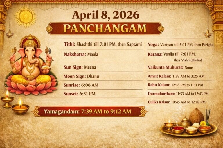 April 8 2026 Panchangam